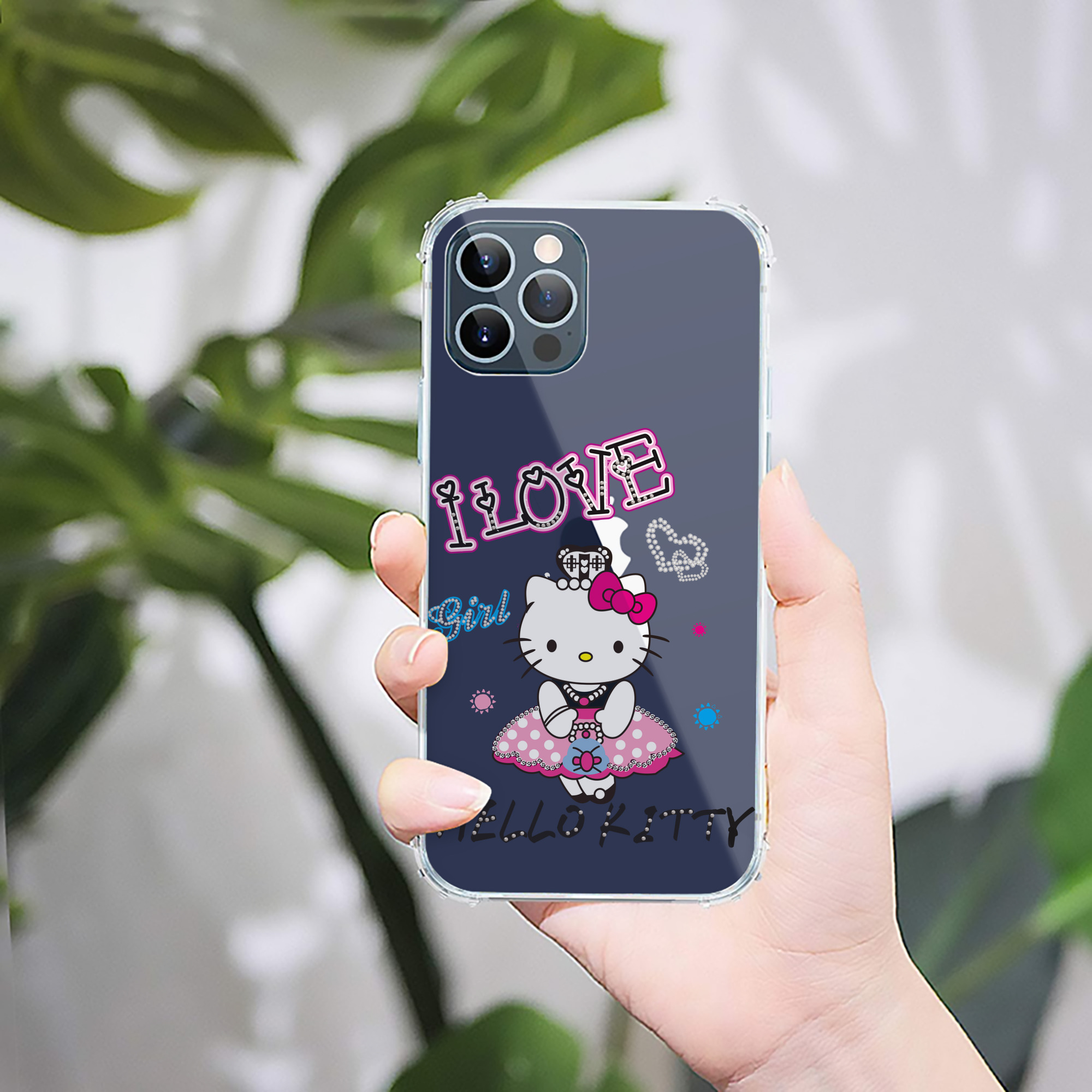 （画像用） Hello Kitty ハローキティ 【iPhone 12シリーズ対応】透明スマホケース（クリアソフトケース）